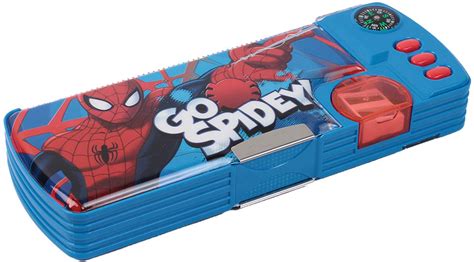 spiderman metal pencil box|spider-man school pencil case.